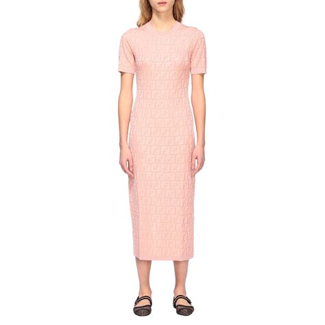 fendi pink knit dress|Pale pink cotton dress .